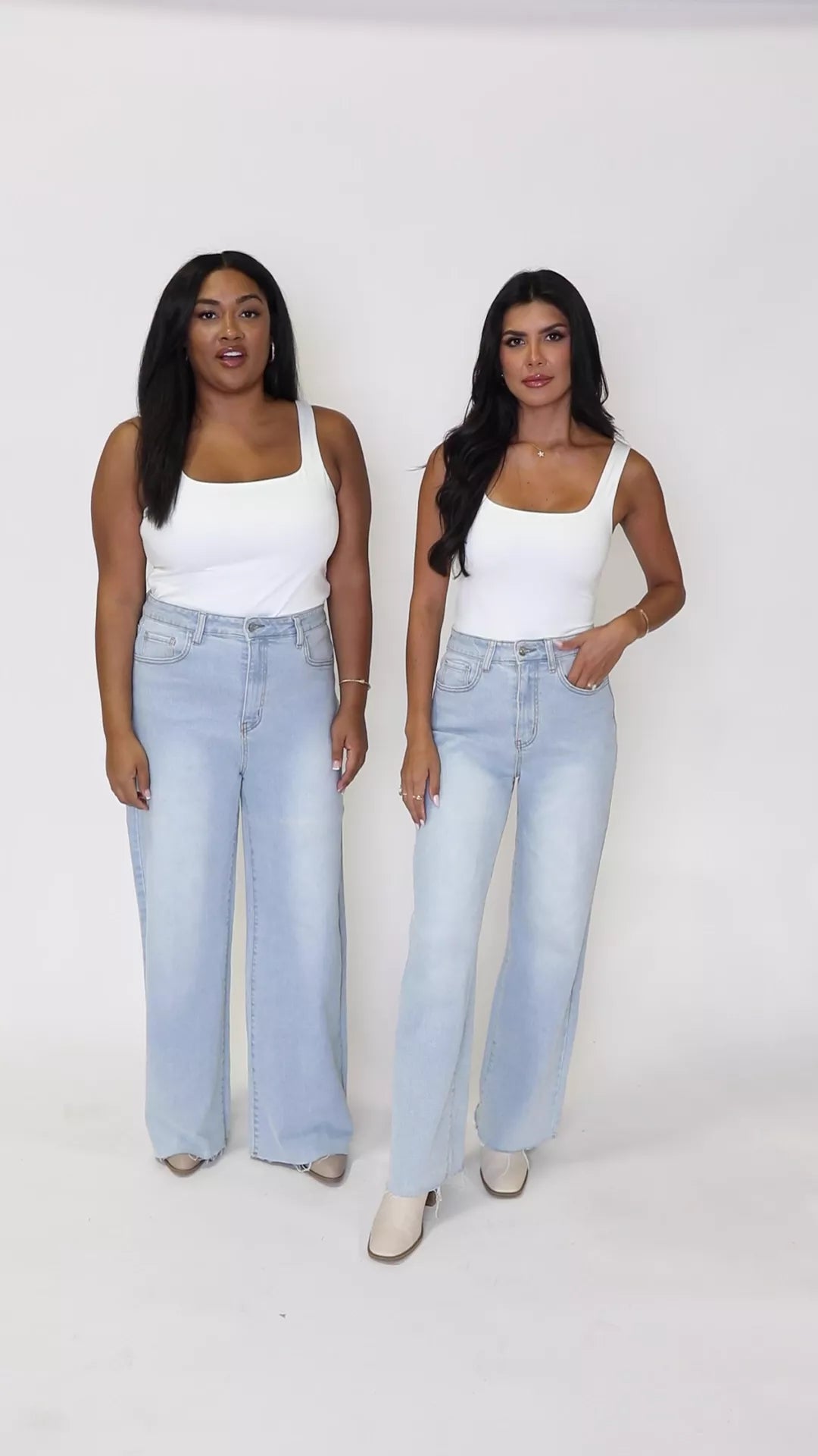 Kelsea Light Wash Wide Leg Jeans SALE