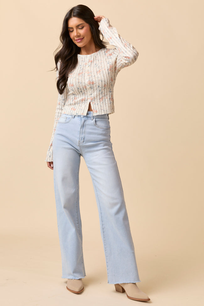 Kelsea Light Wash Wide Leg Jeans SALE