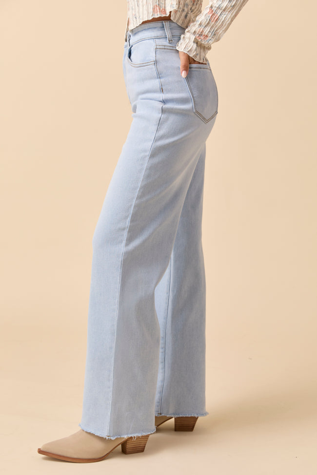 Kelsea Light Wash Wide Leg Jeans SALE
