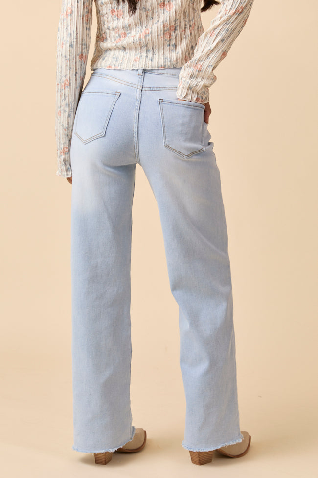 Kelsea Light Wash Wide Leg Jeans SALE