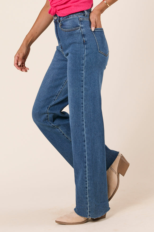 Kelsea Dark Wash Wide Leg Jeans SALE