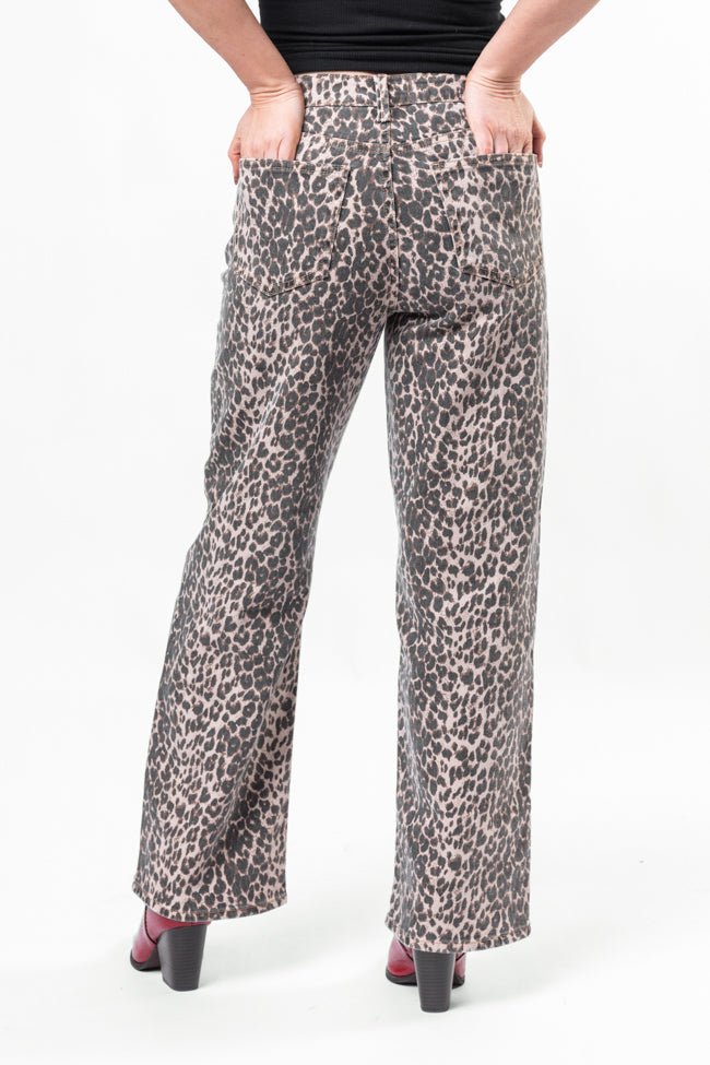 Primal Instincts Wide Leg Leopard Jeans SALE