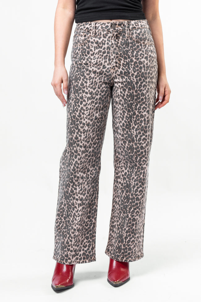 Primal Instincts Wide Leg Leopard Jeans SALE