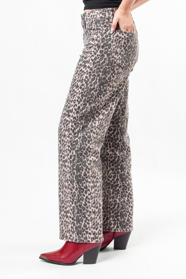 Primal Instincts Wide Leg Leopard Jeans SALE