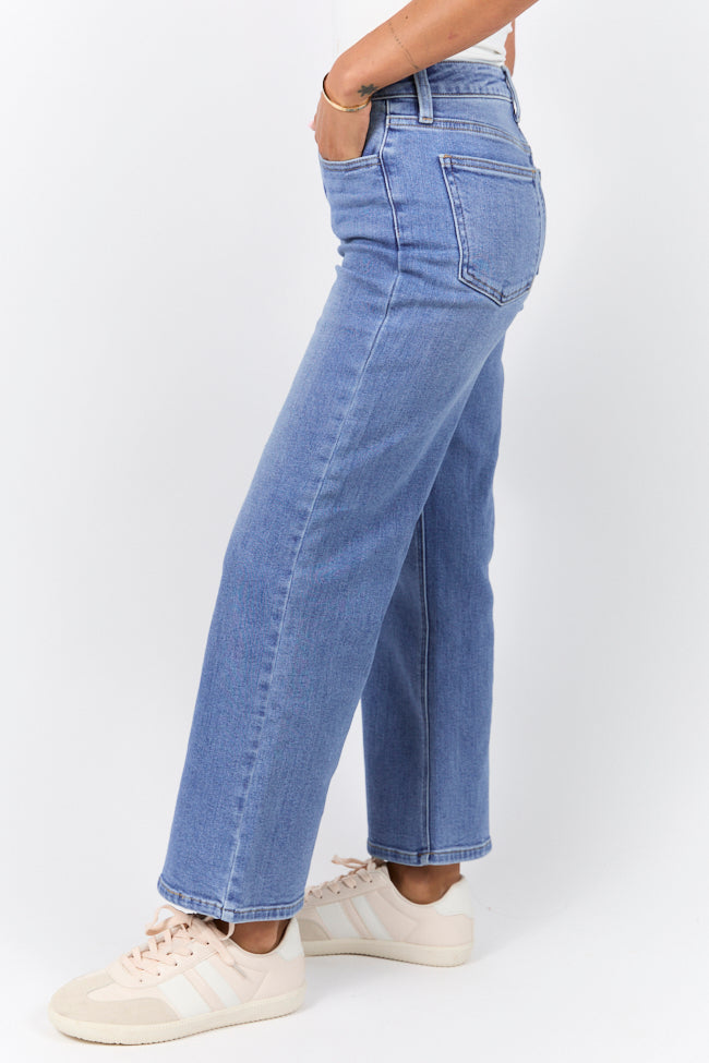 Mallory Medium Wash Ankle Length Straight Leg Jeans SALE