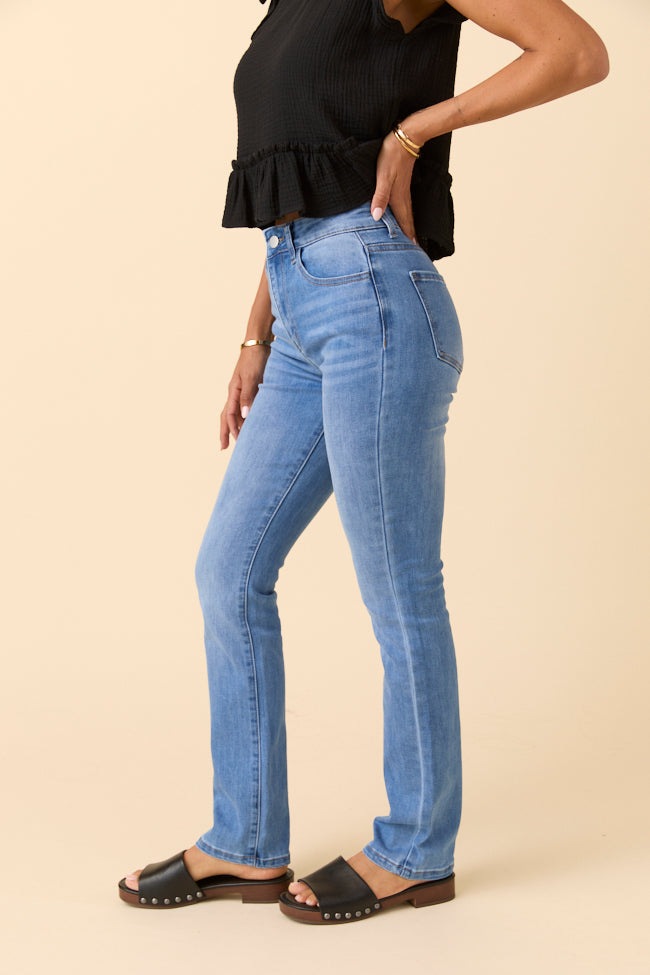 My Favorite Medium Wash Straight Leg Jeans SALE