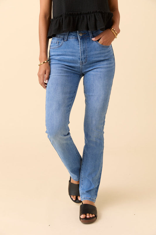 My Favorite Medium Wash Straight Leg Jeans SALE