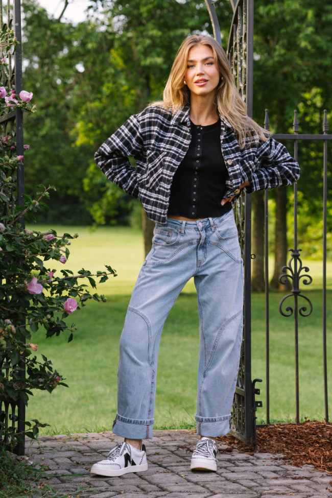 River Light Wash Denim Barrel Leg Jeans SALE